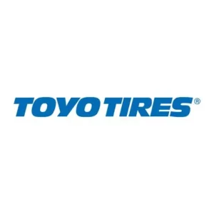 Toyo Tires logo in blue text on a white background.